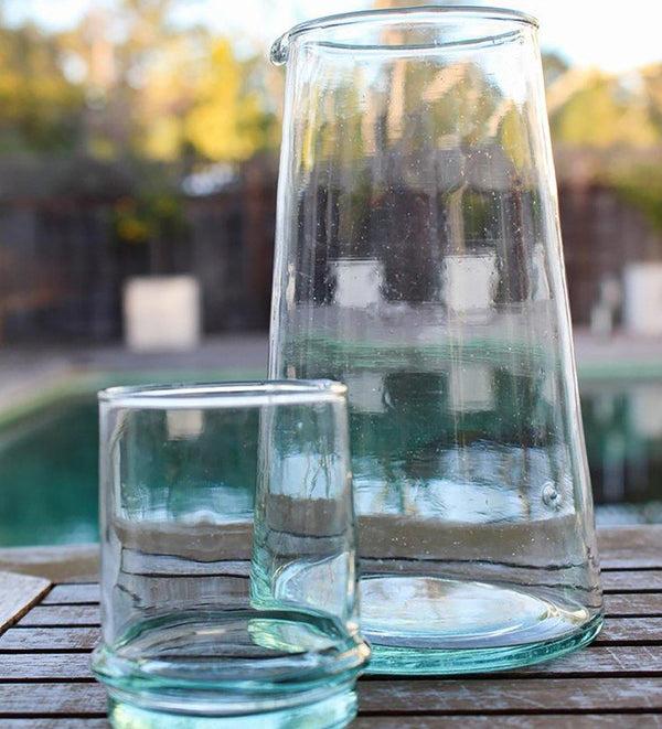 Beldi Large Tapered Carafe Clear