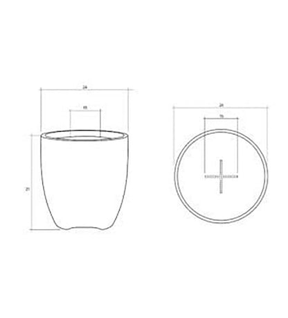 Araby Fire Pedestal 24" Diagram