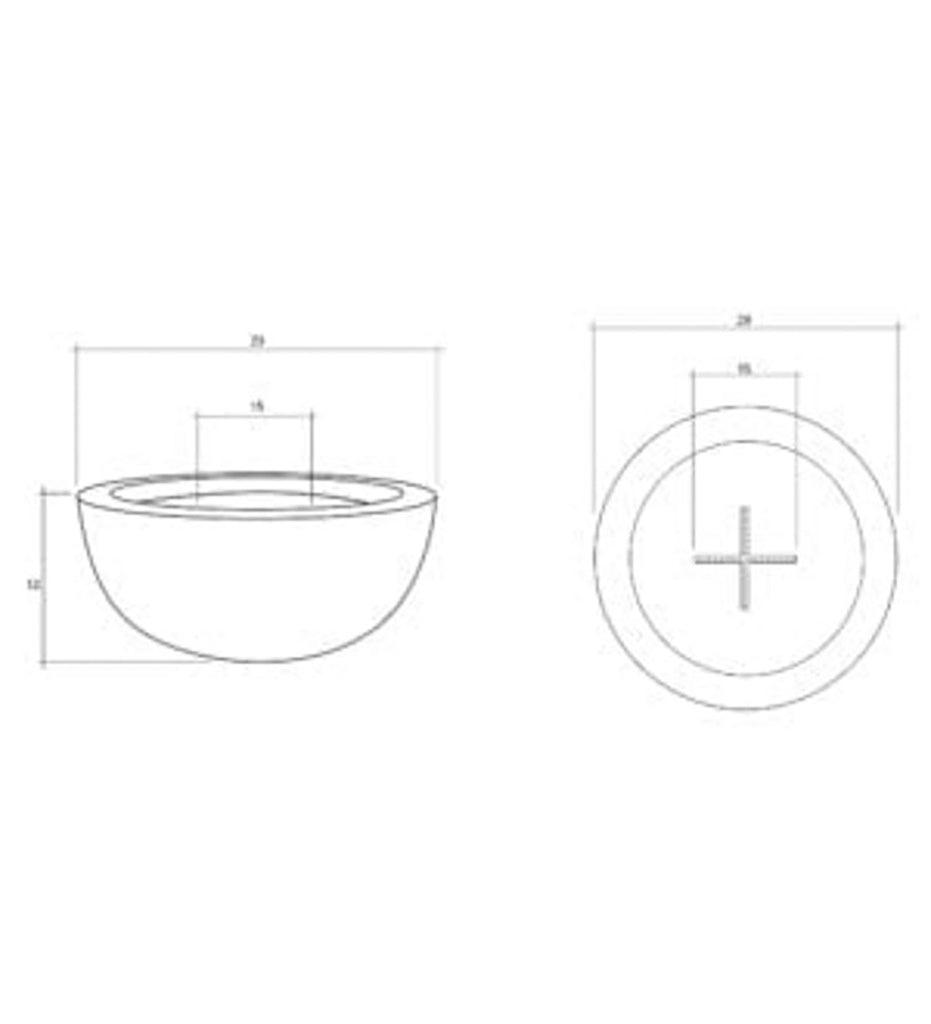 Escena Fire Bowl 29" Diagram