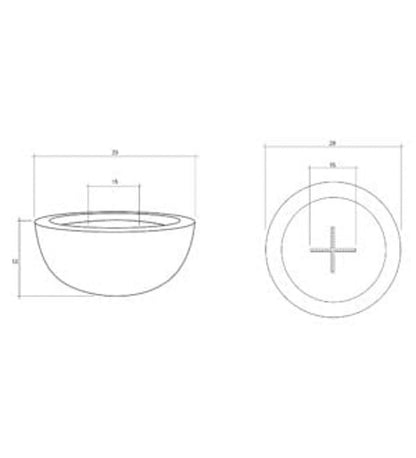 Escena Fire Bowl 29" Diagram