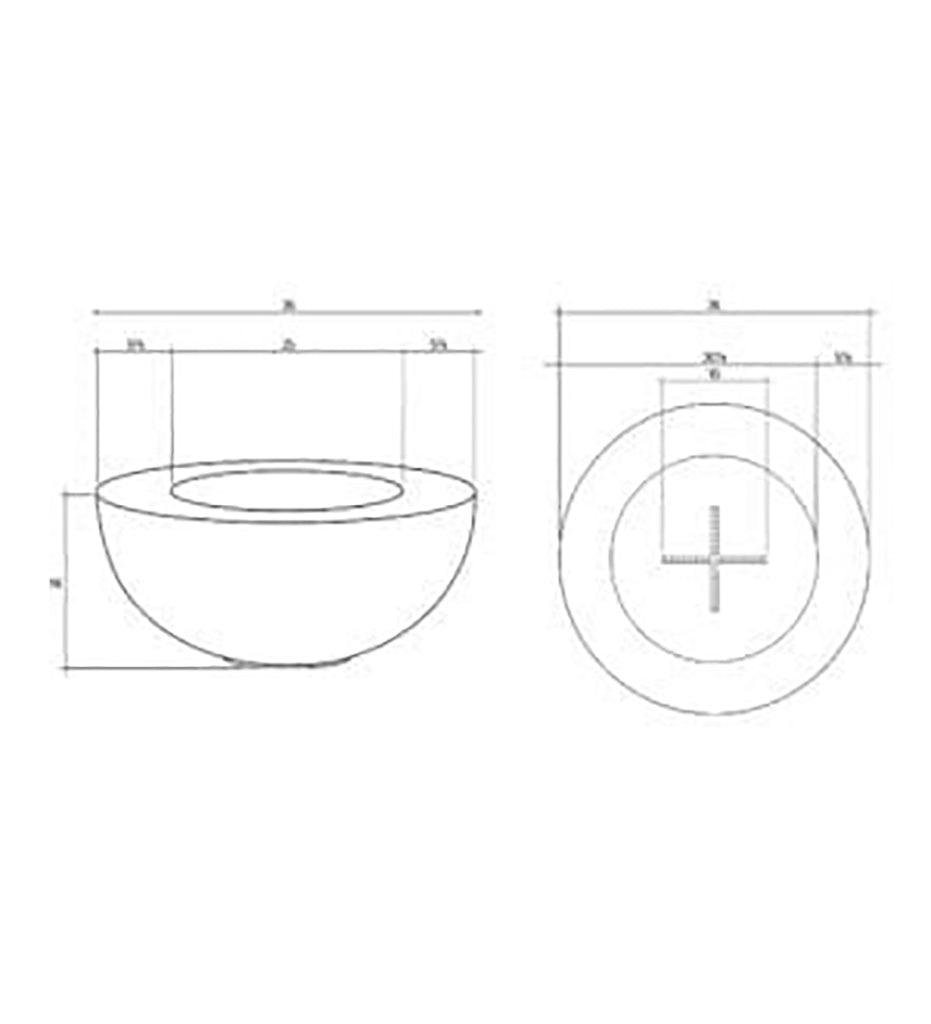 Escena Fire Bowl 36" Diagram