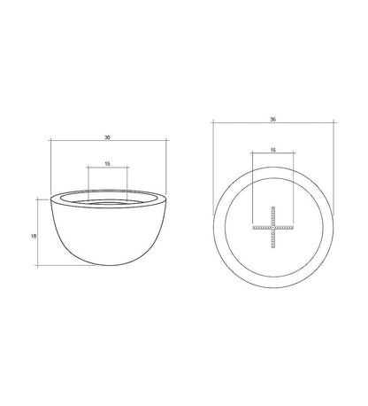 Escena Fire Bowl 30" Diagram