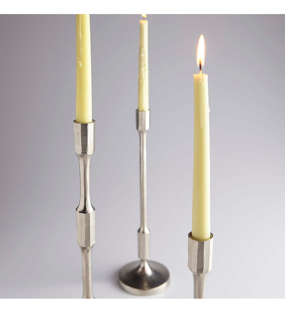 Cambria Candleholder | Nickel - Medium