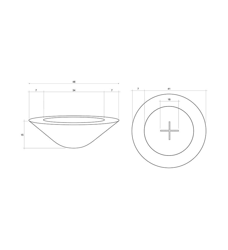 Thunderbird Fire Bowl 48" Diagram