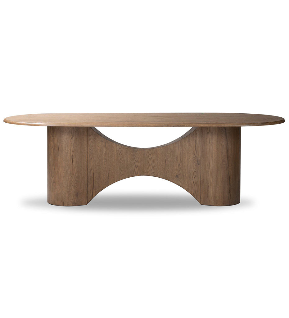 Olexey Oval Dining Table - Rubbed Light Oak