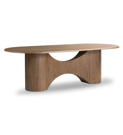 Olexey Oval Dining Table - Rubbed Light Oak