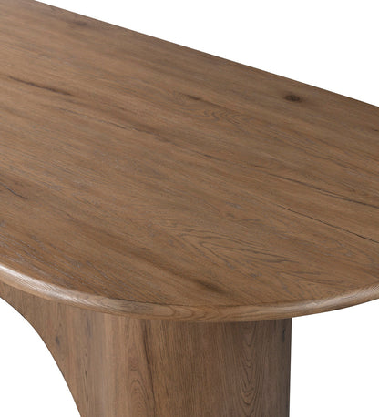 Olexey Oval Dining Table - Rubbed Light Oak