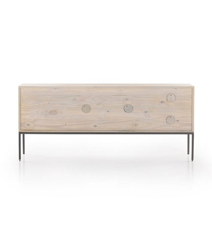 Trey Media Console - Black Wash Poplar