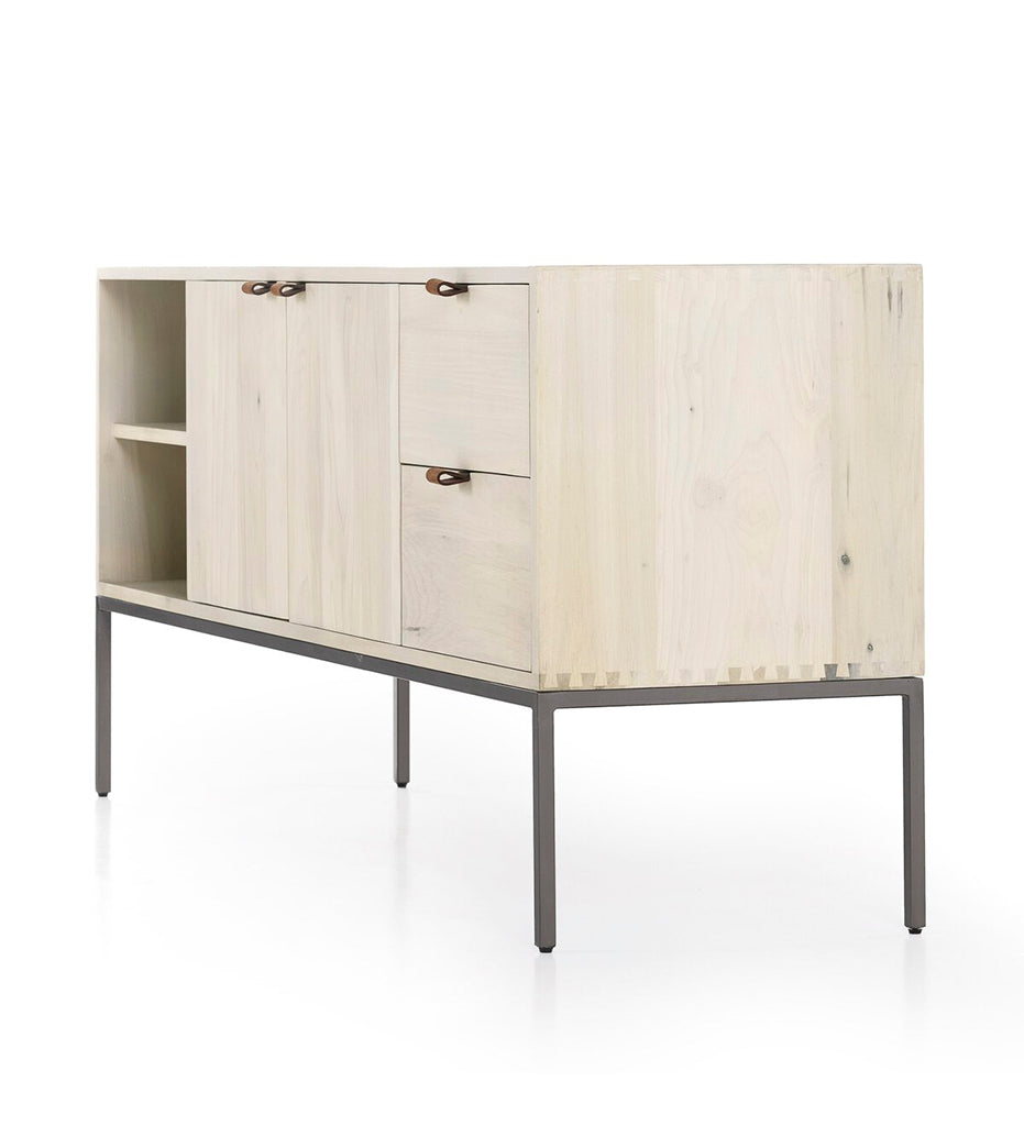 Trey Media Console - Black Wash Poplar