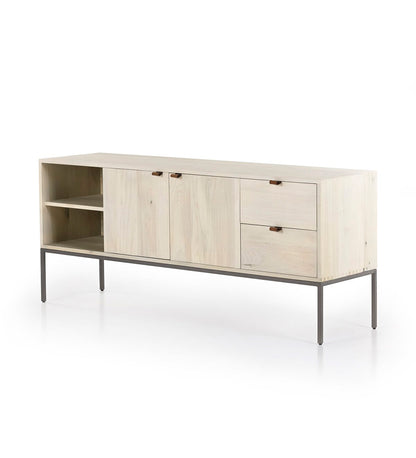 Trey Media Console - Black Wash Poplar