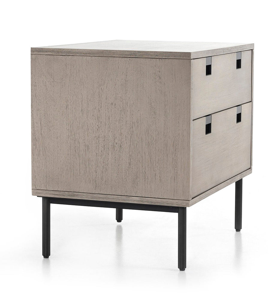 Carly 2 Drawer Nightstand - Grey Wash Veneer