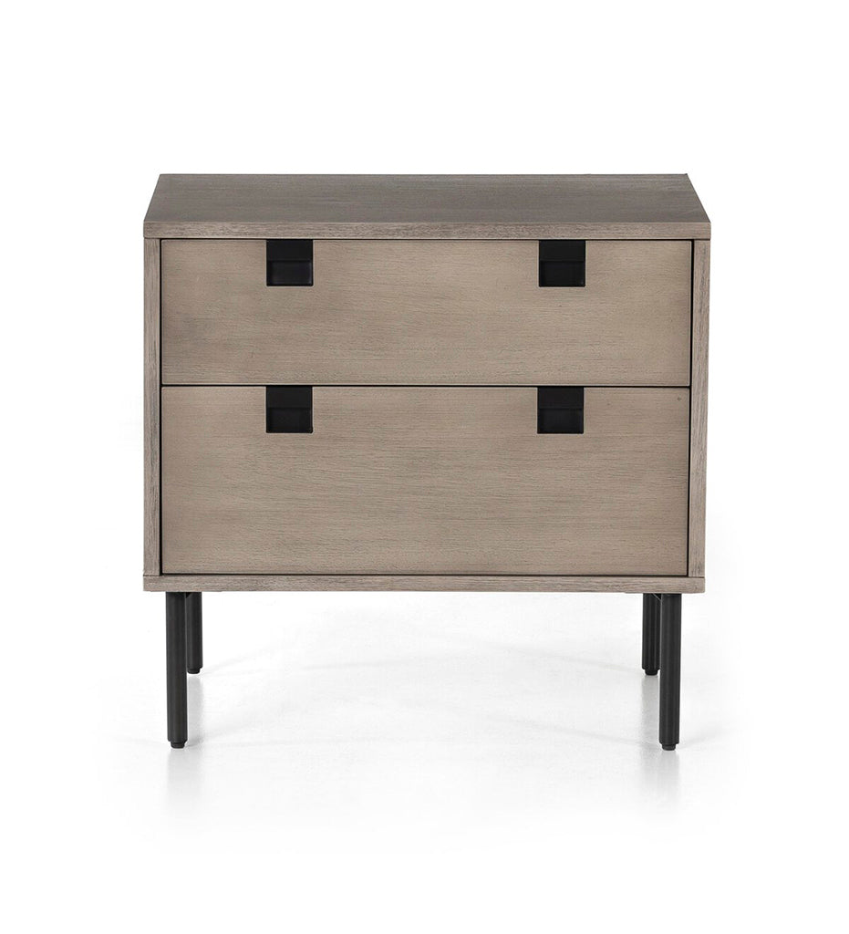 Carly 2 Drawer Nightstand - Grey Wash Veneer