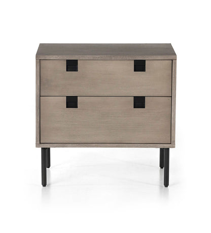 Carly 2 Drawer Nightstand - Grey Wash Veneer