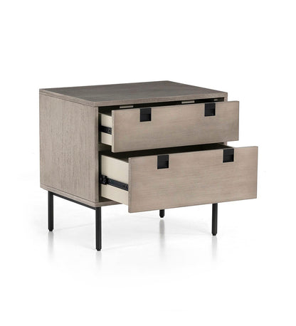 Carly 2 Drawer Nightstand - Grey Wash Veneer