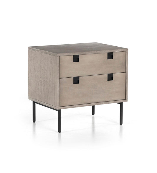 Carly 2 Drawer Nightstand - Grey Wash Veneer