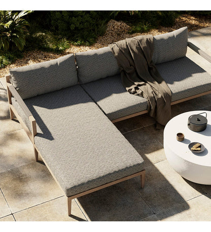 Sherwood Outdoor 2-Piece Sectional - Left Chaise - Washed Brown