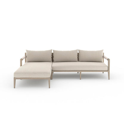 Sherwood Outdoor 2-Piece Sectional - Left Chaise - Washed Brown