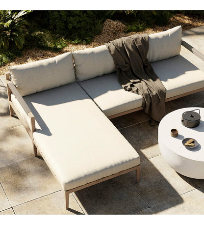 Sherwood Outdoor 2-Piece Sectional - Left Chaise - Washed Brown