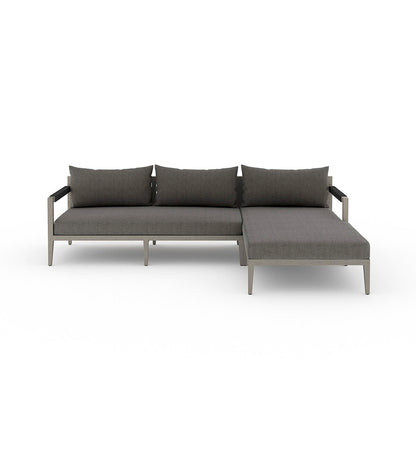 Sherwood Outdoor 2-Piece Sectional - Left Chaise - Weathered Grey