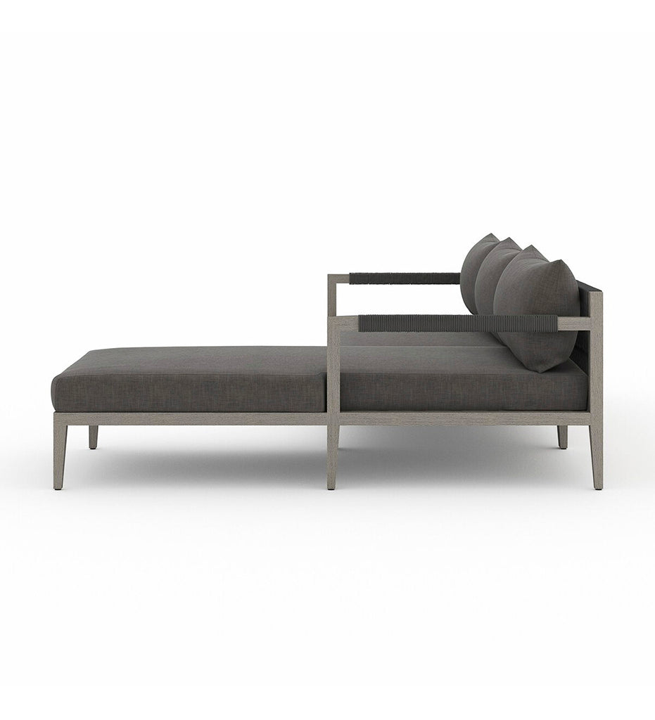 Sherwood Outdoor 2-Piece Sectional - Left Chaise - Weathered Grey