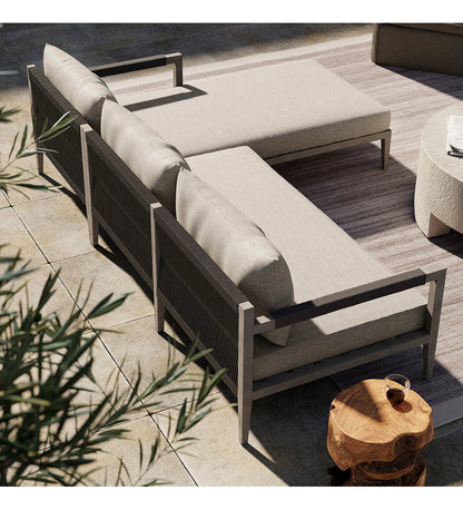 Sherwood Outdoor 2-Piece Sectional - Left Chaise - Weathered Grey