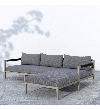 Sherwood Outdoor 2-Piece Sectional - Left Chaise - Weathered Grey