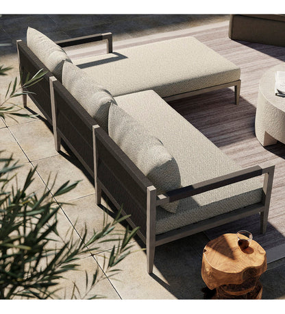 Sherwood Outdoor 2-Piece Sectional - Left Chaise - Weathered Grey