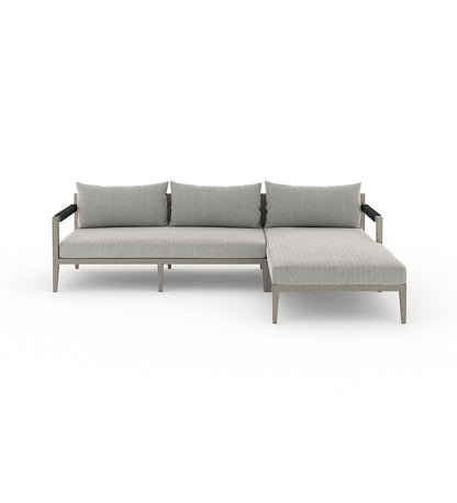 Sherwood Outdoor 2-Piece Sectional - Left Chaise - Weathered Grey