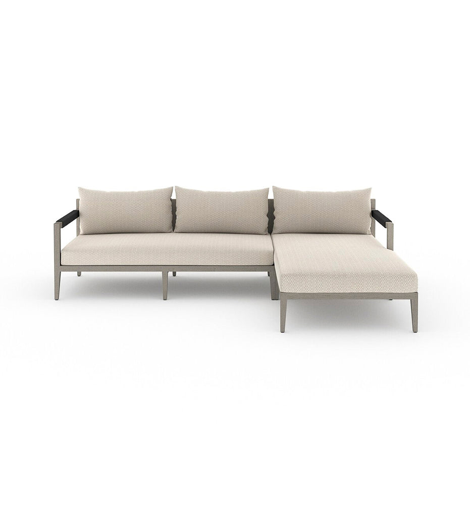 Sherwood Outdoor 2-Piece Sectional - Left Chaise - Weathered Grey