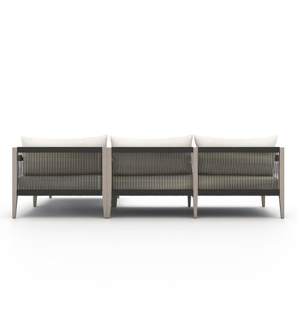 Sherwood Outdoor 2-Piece Sectional - Left Chaise - Weathered Grey