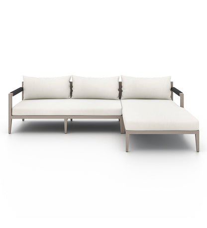 Sherwood Outdoor 2-Piece Sectional - Left Chaise - Weathered Grey