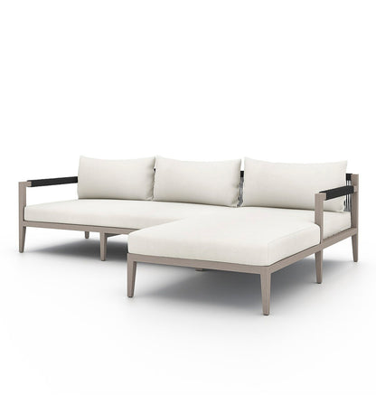 Sherwood Outdoor 2-Piece Sectional - Left Chaise - Weathered Grey