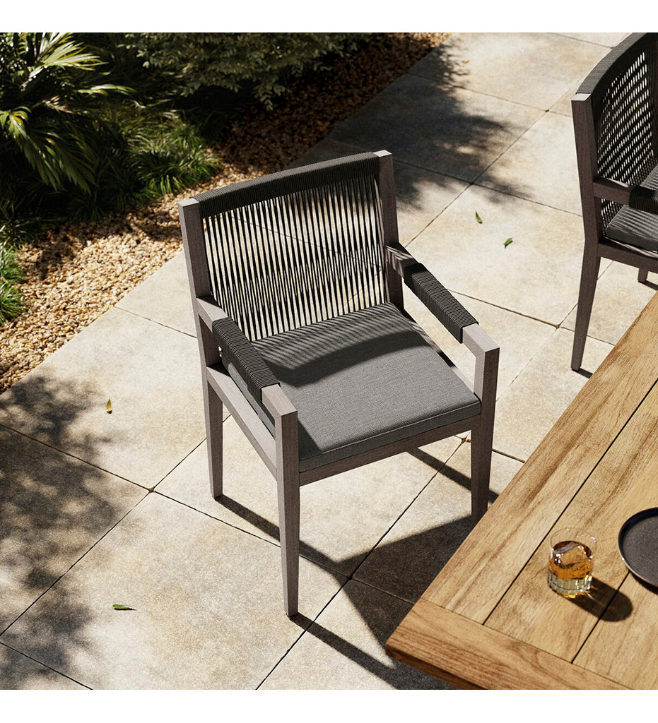 Sherwood Outdoor Dining Armchair - Weathered Grey