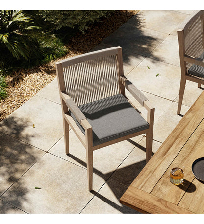 Sherwood Outdoor Dining Armchair - Washed Brown