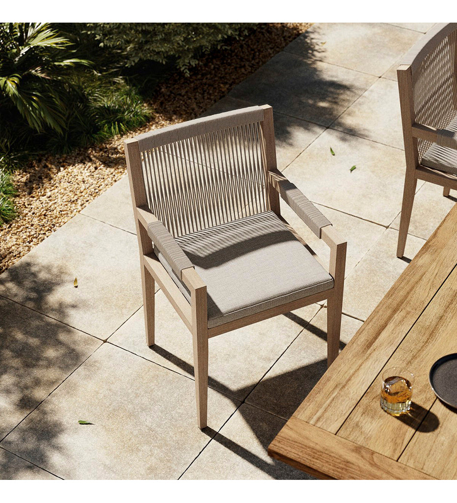 Sherwood Outdoor Dining Armchair - Washed Brown