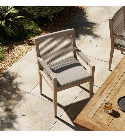 Sherwood Outdoor Dining Armchair - Washed Brown