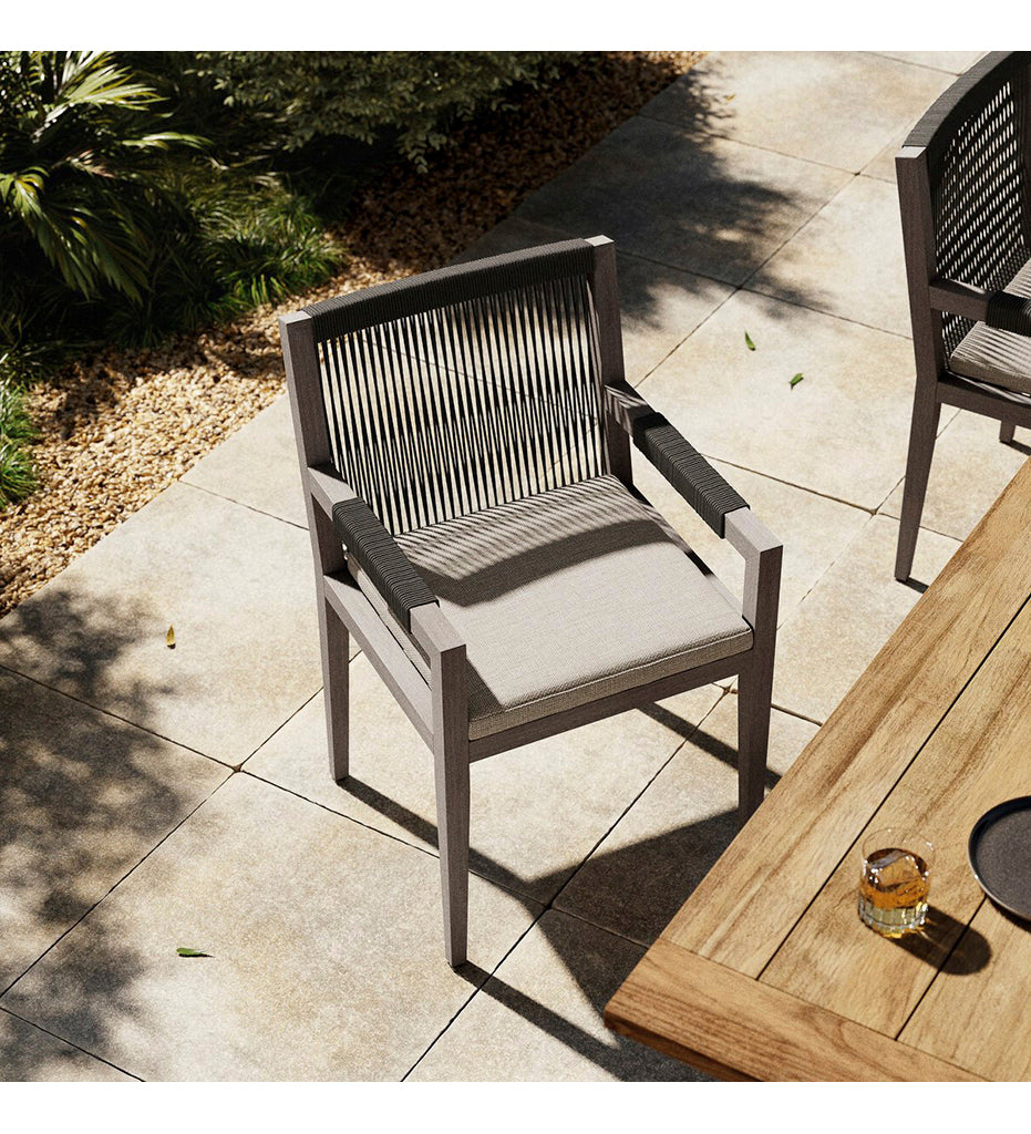 Sherwood Outdoor Dining Armchair - Weathered Grey