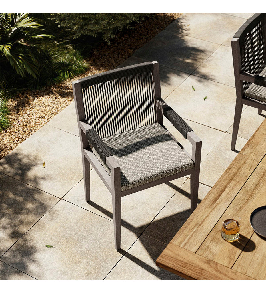 Sherwood Outdoor Dining Armchair - Weathered Grey