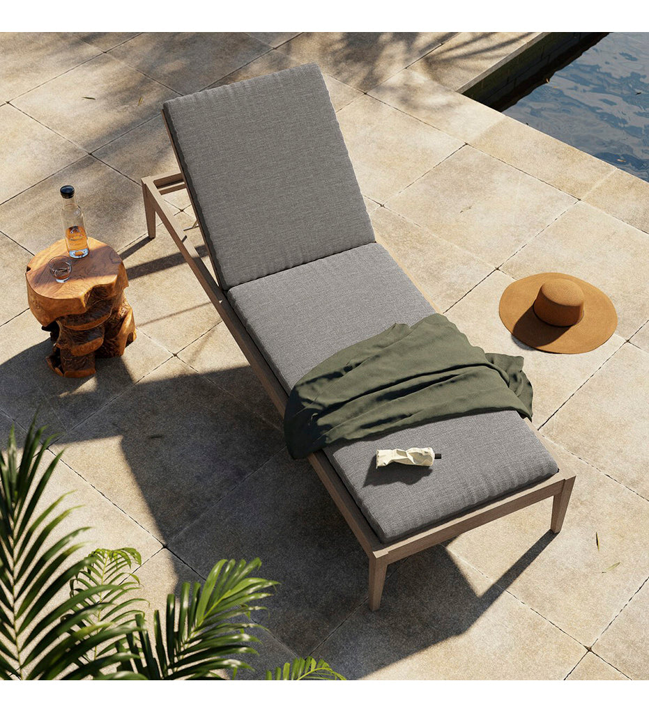 Sherwood Outdoor Chaise - Washed Brown