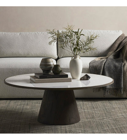 Skye Large Coffee Table - White Marble