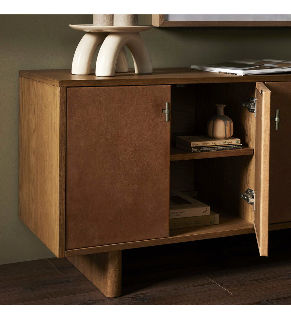 Posada Media Console - Amber Oak Veneer