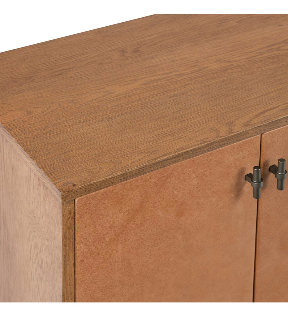 Posada Media Console - Amber Oak Veneer