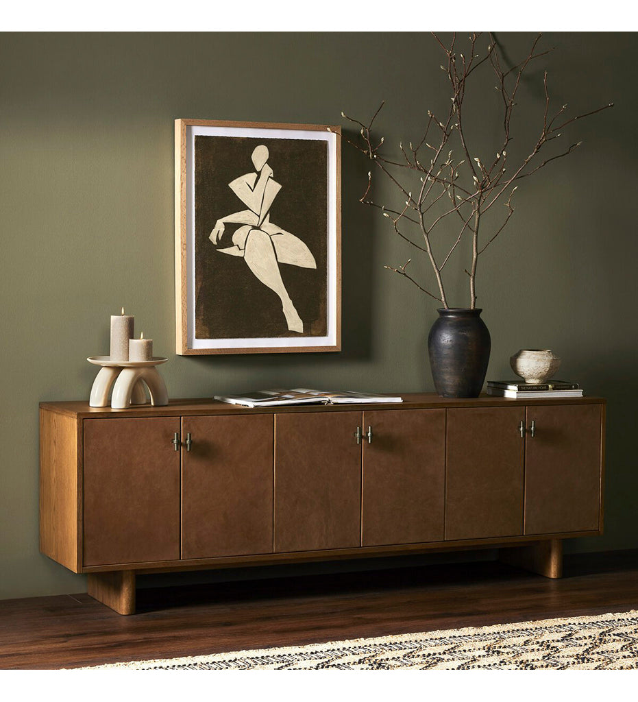 Posada Media Console - Amber Oak Veneer