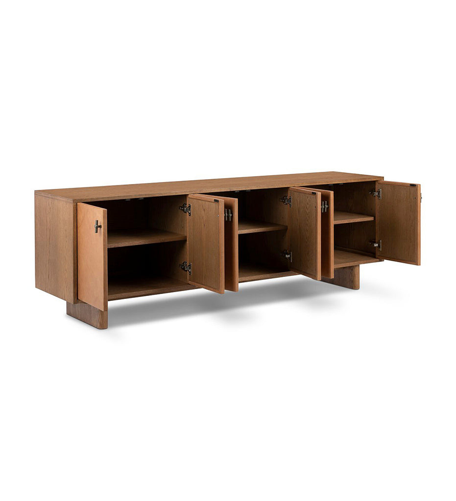 Posada Media Console - Amber Oak Veneer