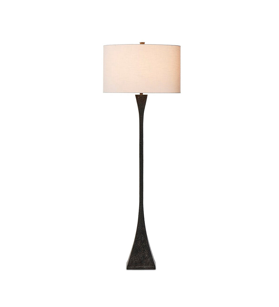 Tapered Forged Floor Lamp - Forged Black Aluminum