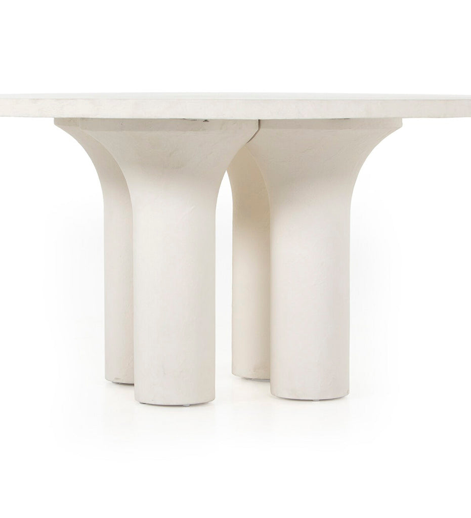 Parra Round Dining Table - White Concrete