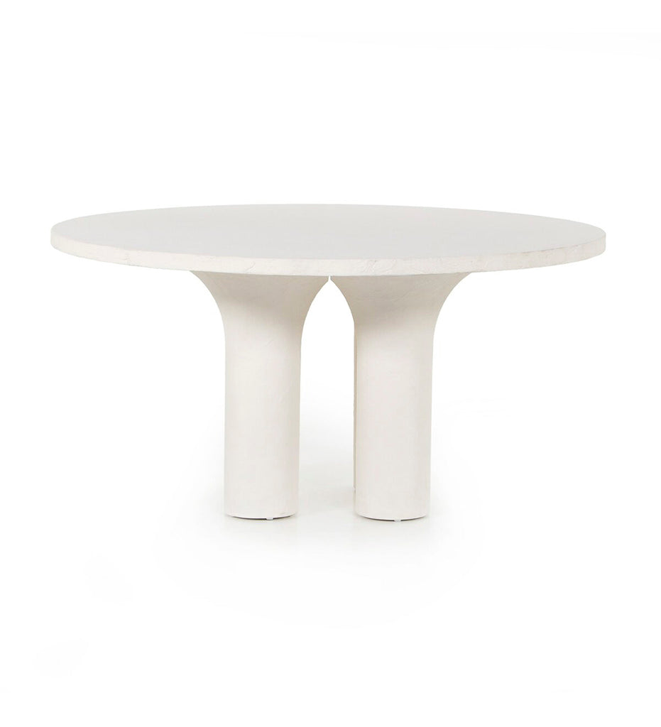 Parra Round Dining Table - White Concrete