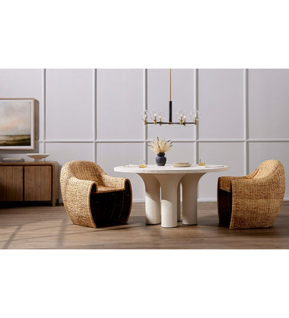 Parra Round Dining Table - White Concrete