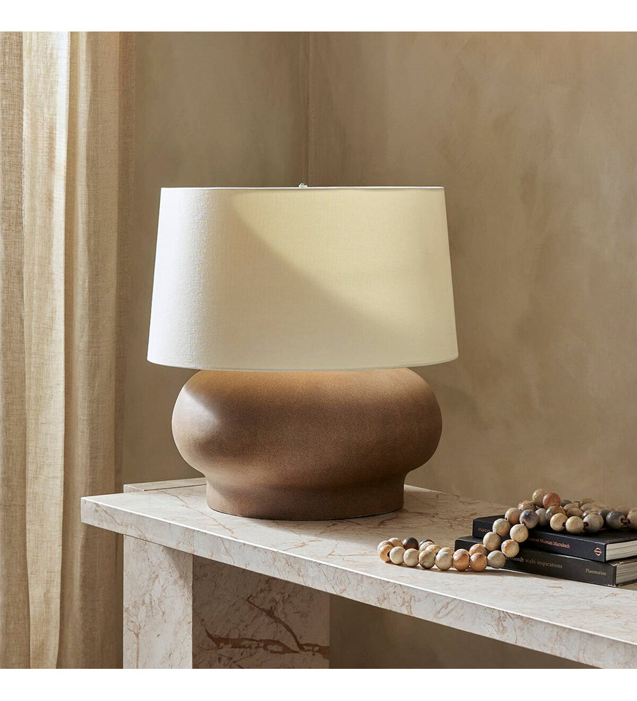 Kragen Table Lamp - Textured Matte Black Porcelain Ceramic