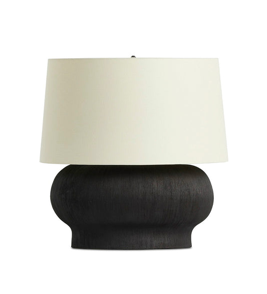 Kragen Table Lamp - Textured Matte Black Porcelain Ceramic